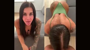 Hot Latina Big Ass goes Cowgirl, gets Fucked DoggyStyle, does FootJob and Takes Cum in Mouth