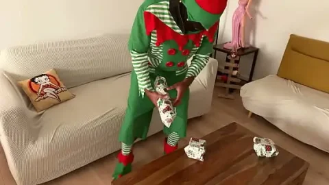 pre christmas party with an elf with deep throat balls deep anal double anal fisting squirting and prolapse 1733494258